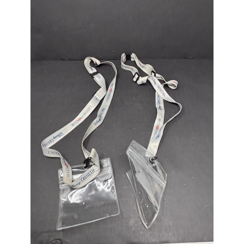 Disney Cruise Line Silver Lanyards Lot Of 2